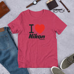 I Love Nikon Camerarigz Short-Sleeve Unisex T-Shirt